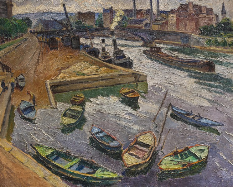 Peniches sur la Seine